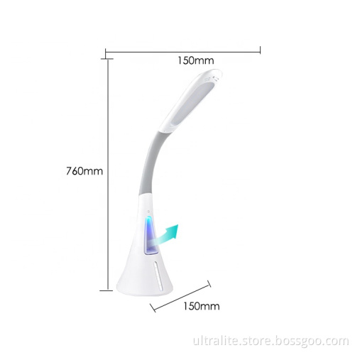 Table Lamps Home Student Kids With Bladeless Fan And Rgb Decor Led Light Feature